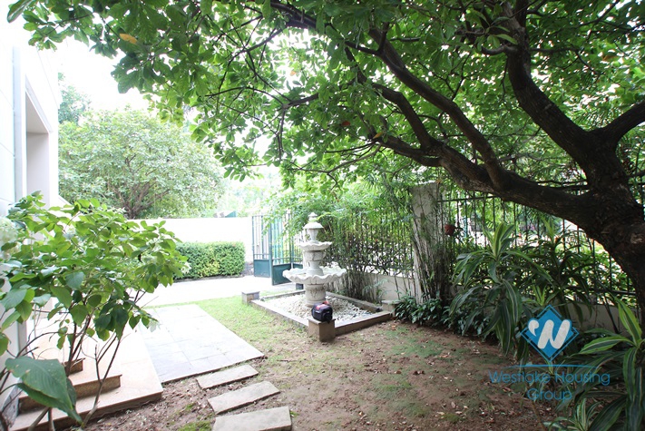 High quality house for rent with garden around in Ciputra area, Tay Ho District, Ha Noi